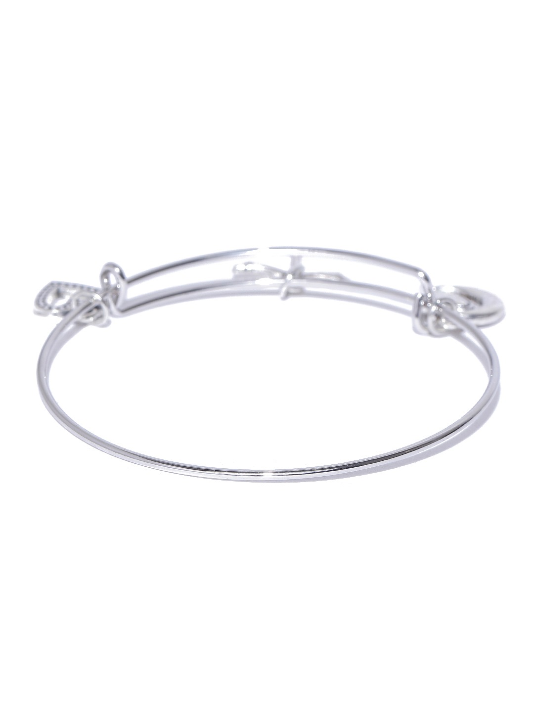 YouBella Oxidised Silver-Toned Charm Bracelet
