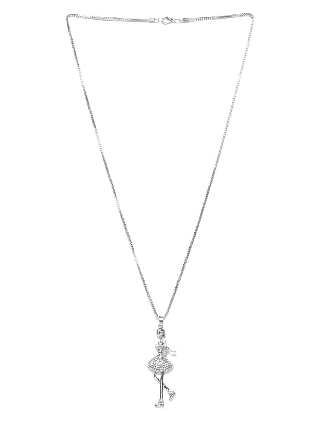 YouBella Silver-Toned Metal Necklace
