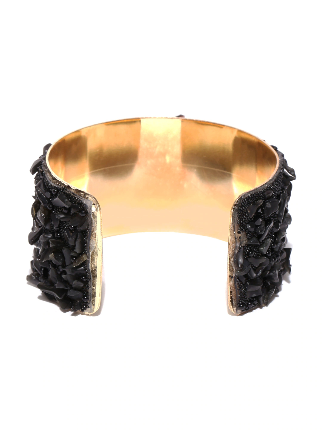 YouBella Black Gold-Plated Cuff Bracelet
