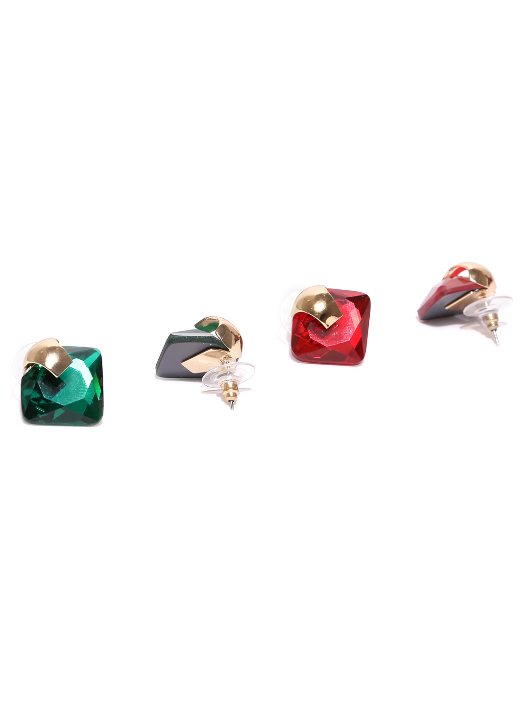 YouBella Set of 2 Gold-Plated Contemporary Studs