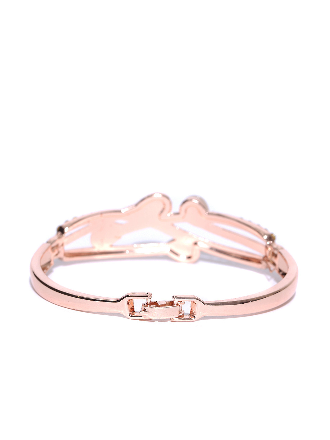 YouBella Peach-Coloured Gold-Plated Stone-Studded Contemporary Bracelet