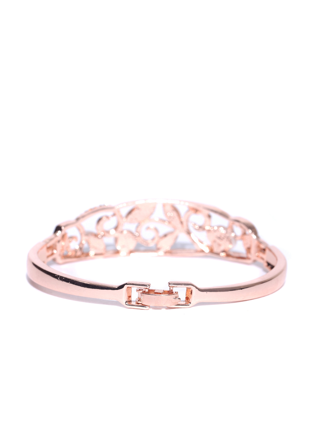 YouBella Peach-Coloured Gold-Plated Stone-Studded Contemporary Bracelet
