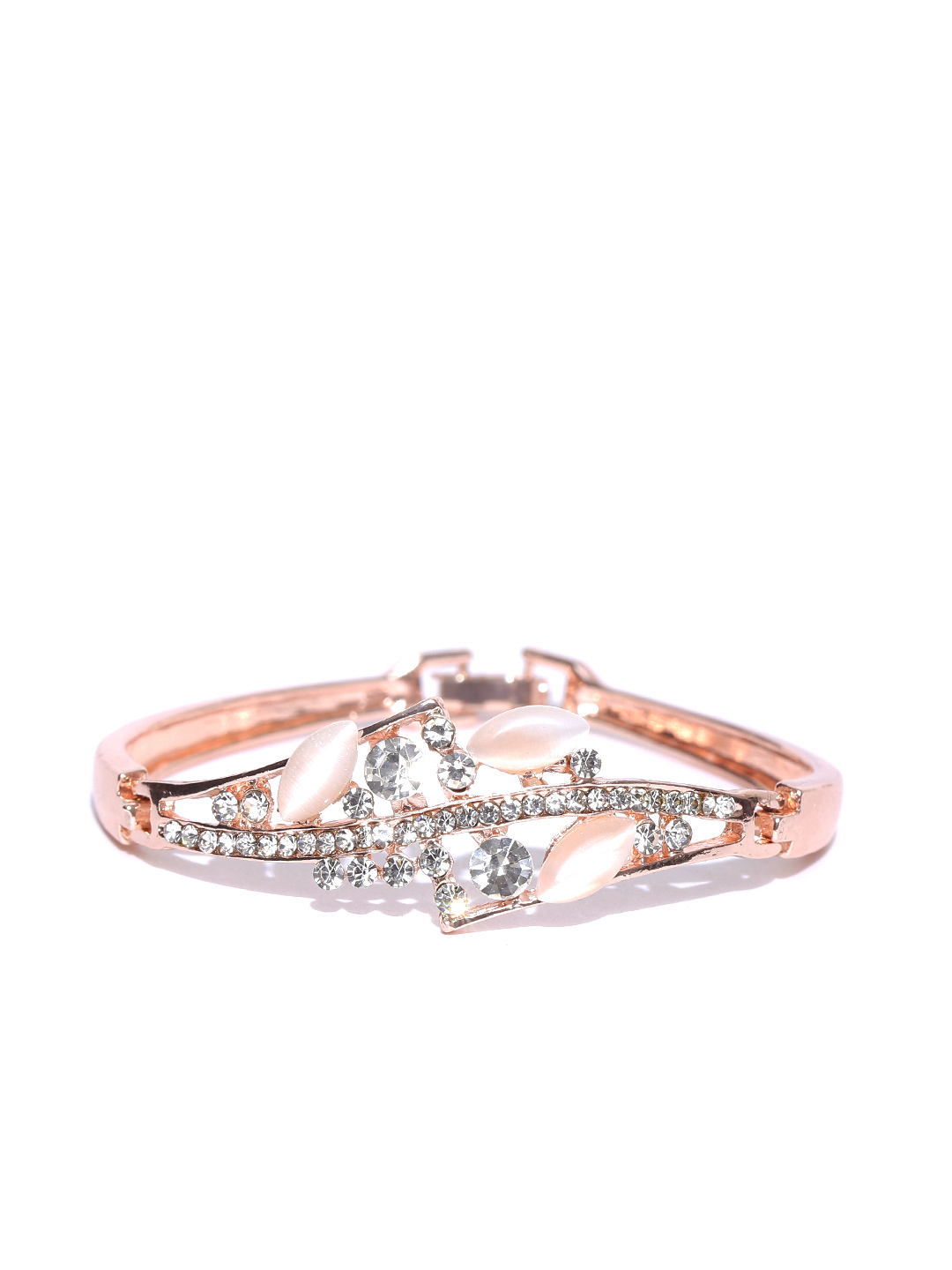 YouBella Gold-Plated Stone-Studded Contemporary Bracelet