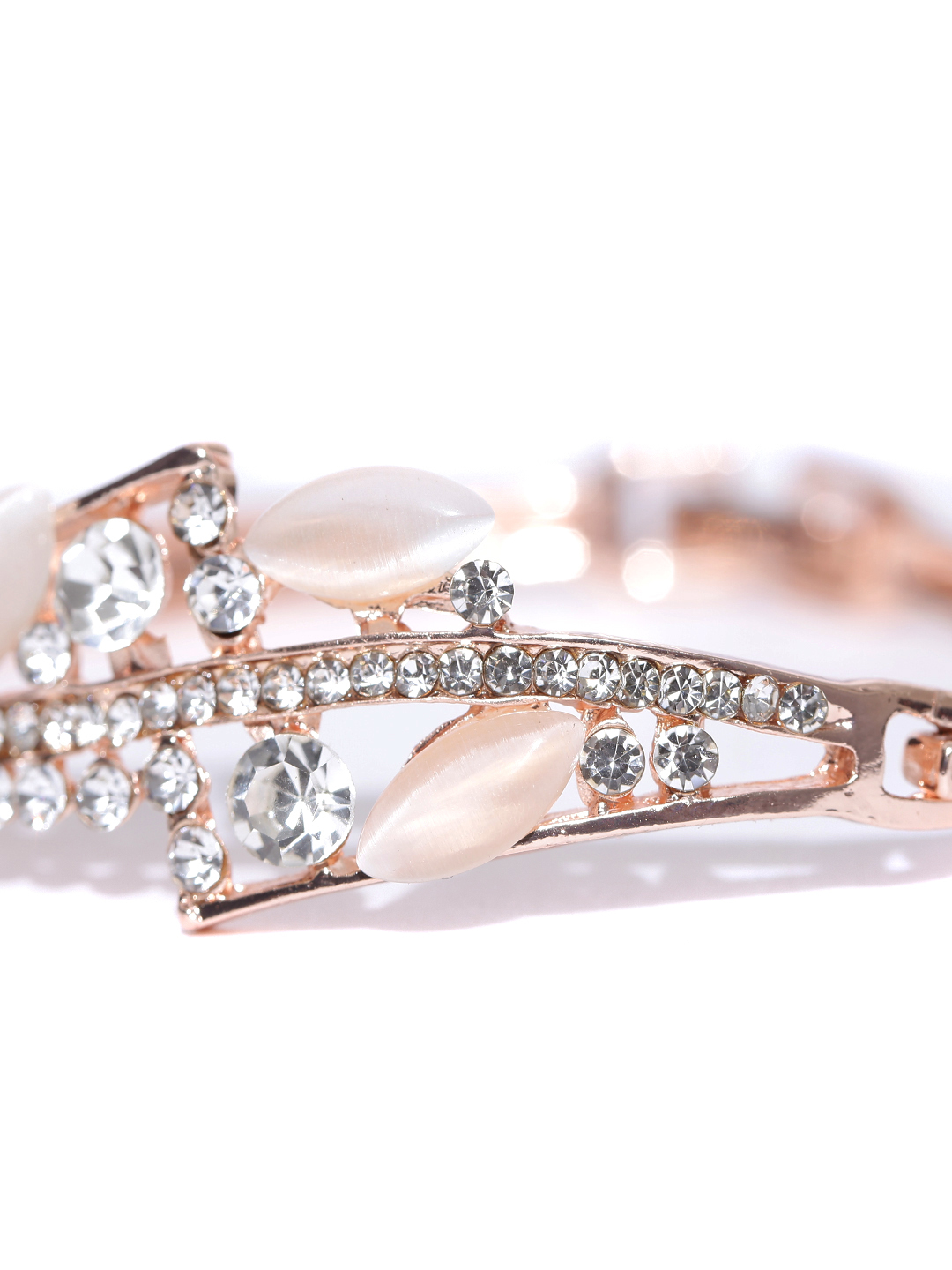YouBella Gold-Plated Stone-Studded Contemporary Bracelet