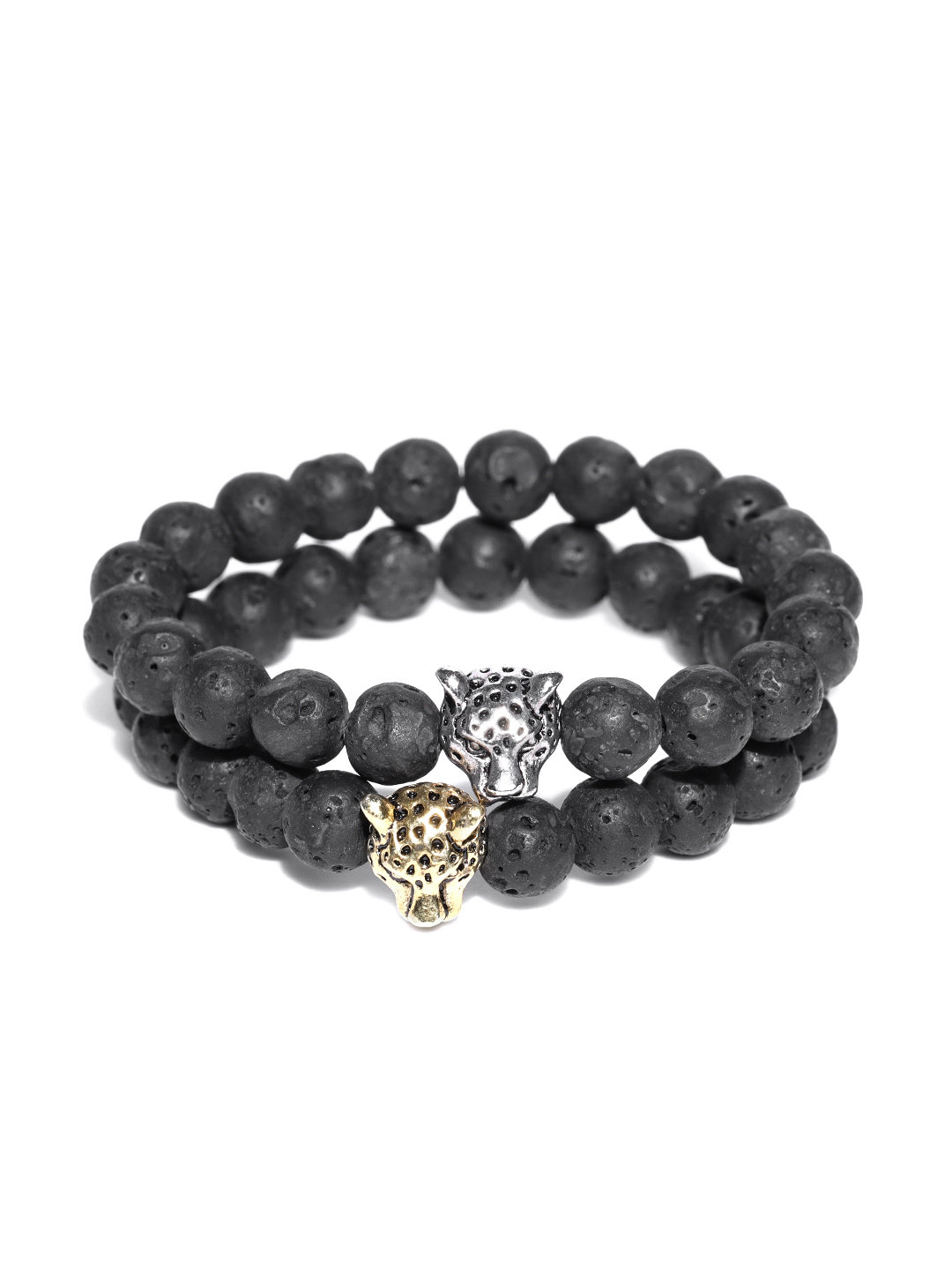 YouBella Unisex Set of 2 Natural Beaded Elasticated Bracelets