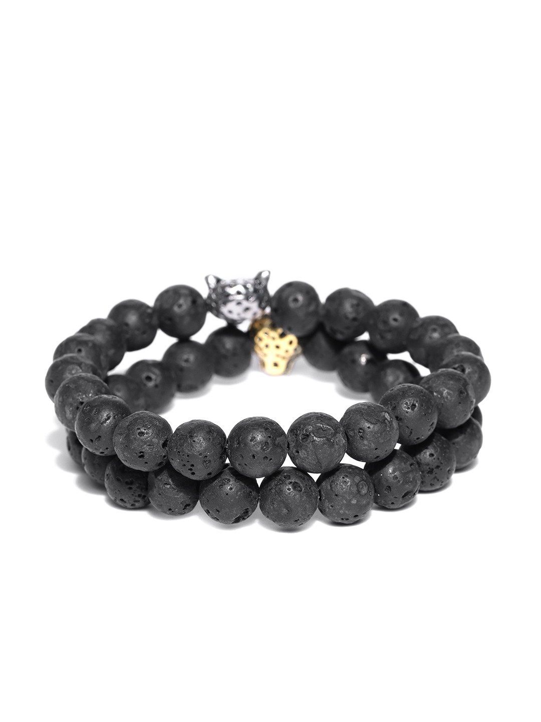 YouBella Unisex Set of 2 Natural Beaded Elasticated Bracelets