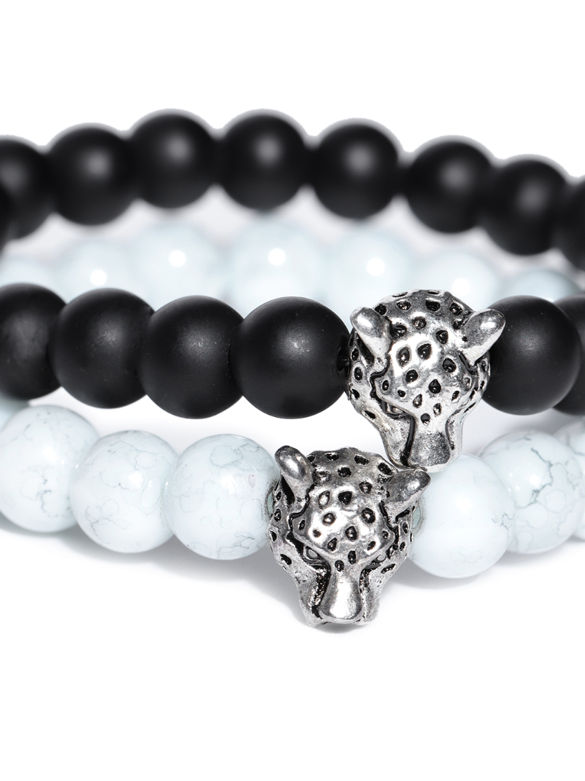 YouBella Set of 2 Beaded Elasticated Bracelets