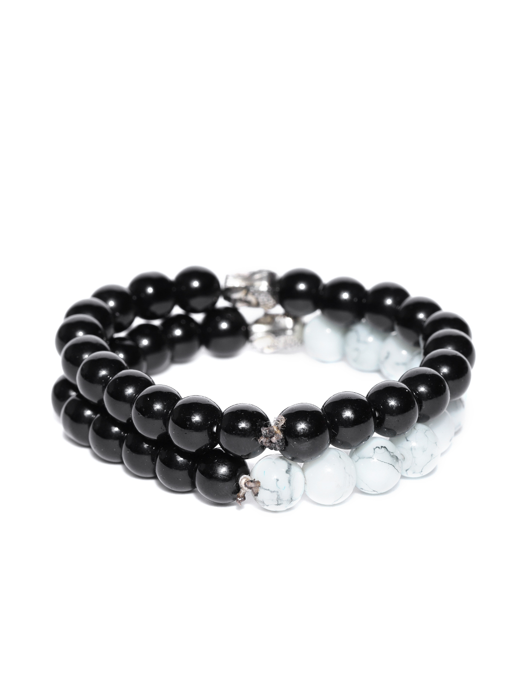 YouBella Set of 2 Beaded Lord Buddha Motif Elasticated Bracelets
