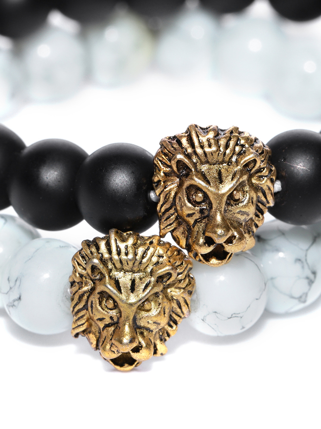 YouBella Set of 2 Beaded Elasticated Bracelets
