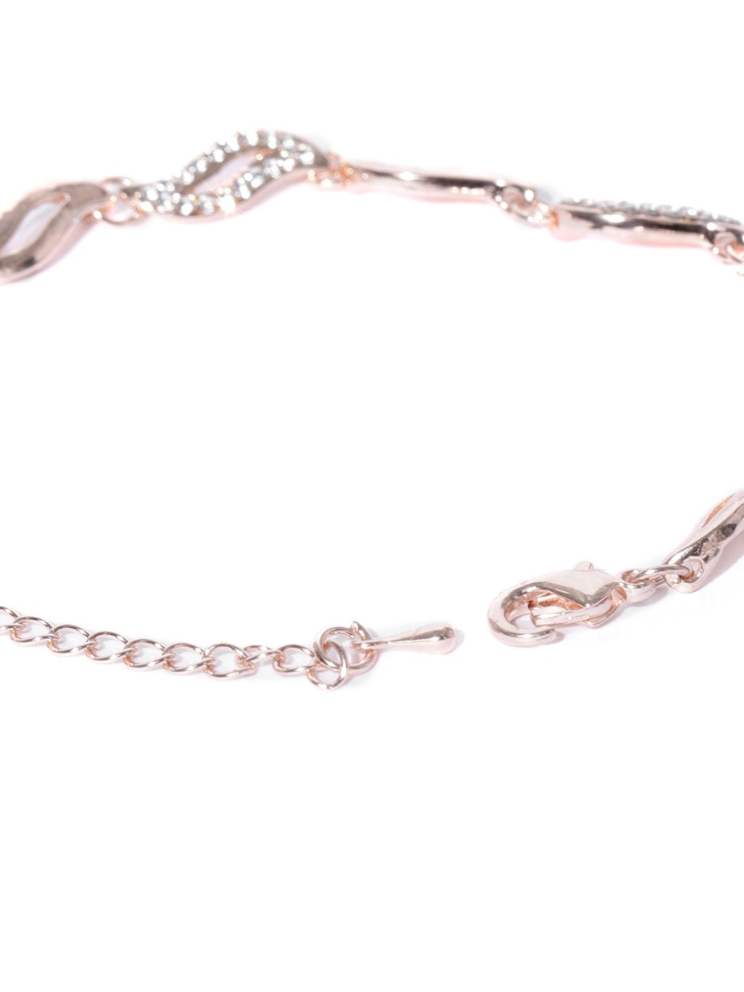 YouBella Rose Gold-Plated Stone-Studded Link Bracelet