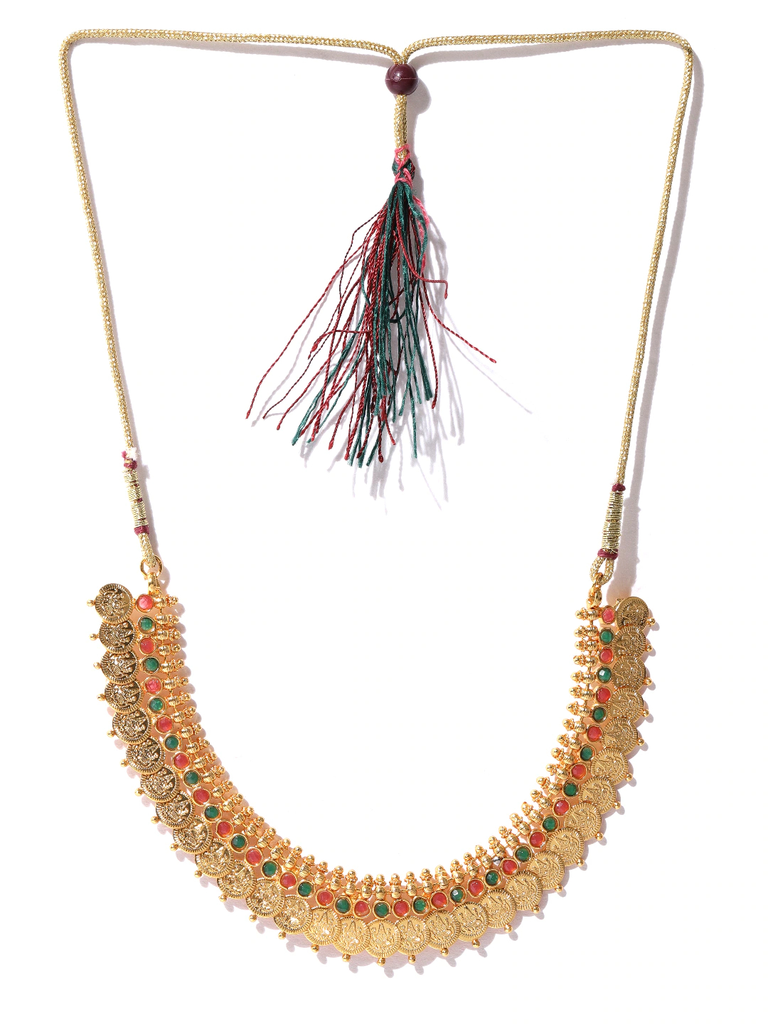 YouBella Gold-Plated Textured Jewellery Set