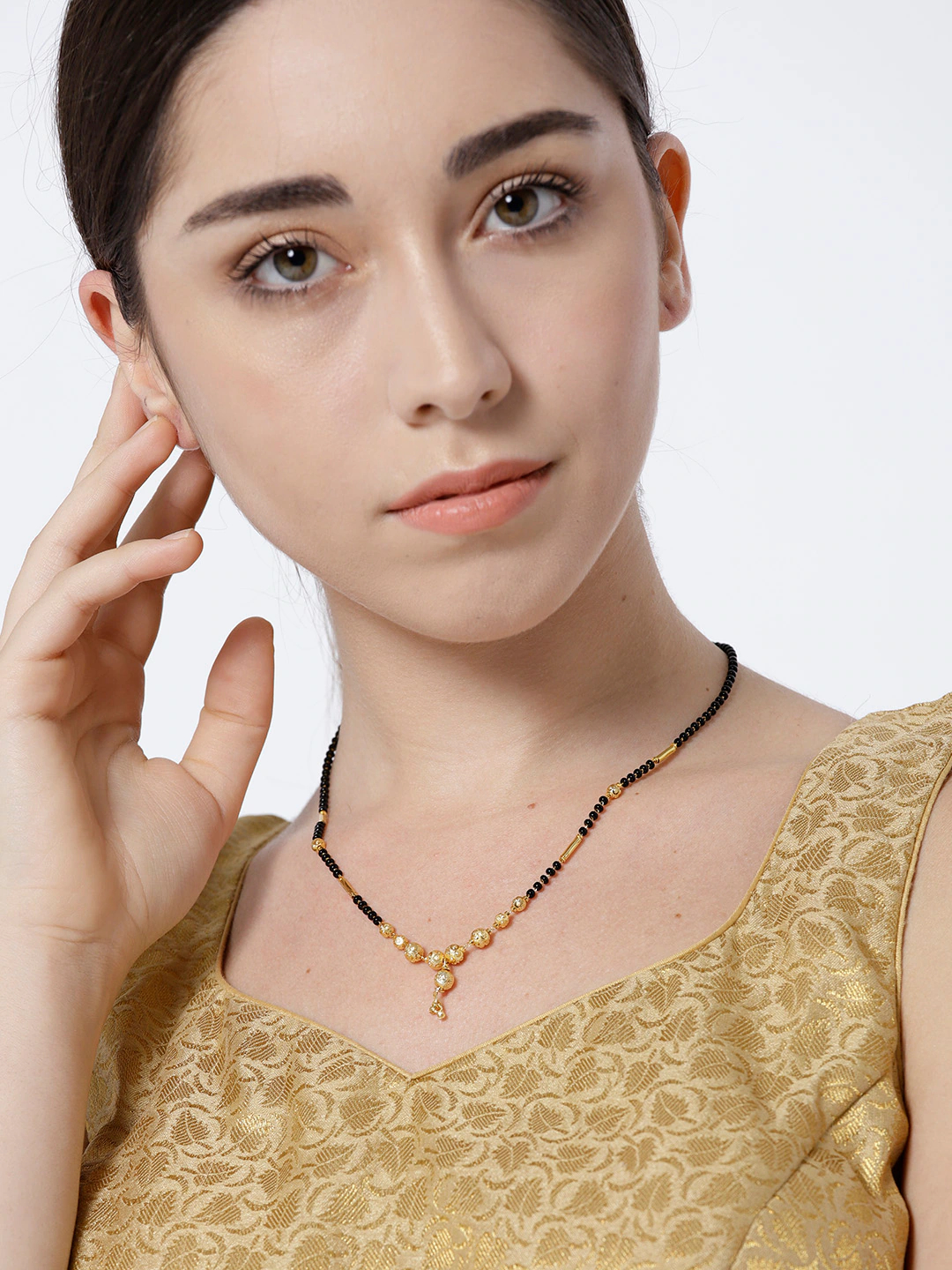 YouBella Set of 3 Gold-Plated Mangalsutras