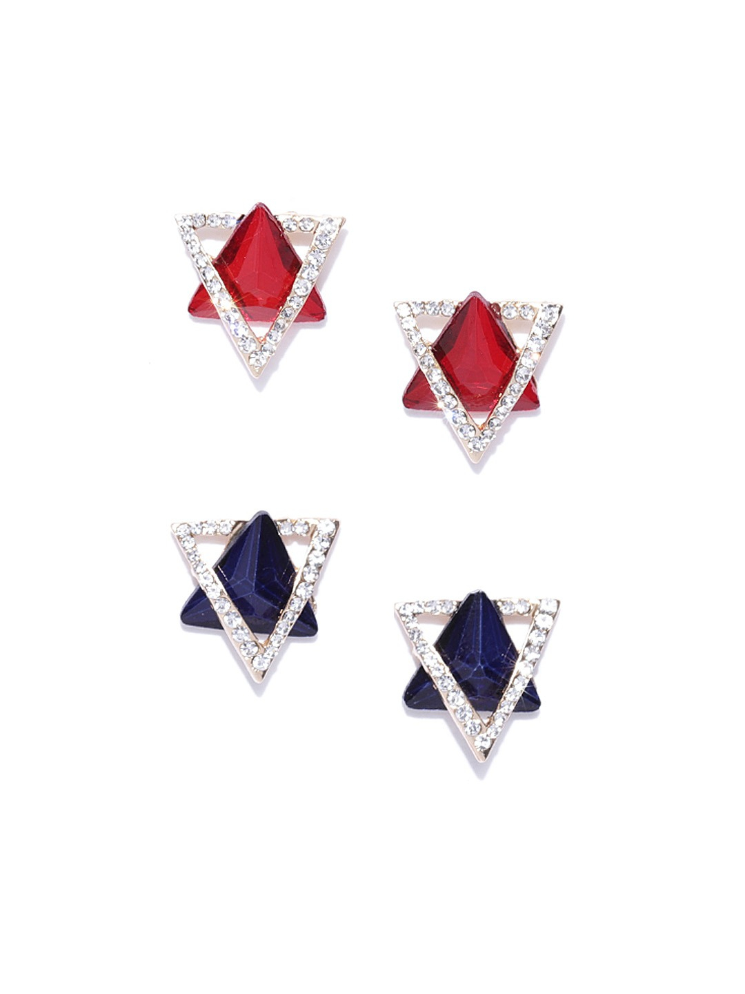 YouBella Set of 2 Gold-Plated Stone Studs
