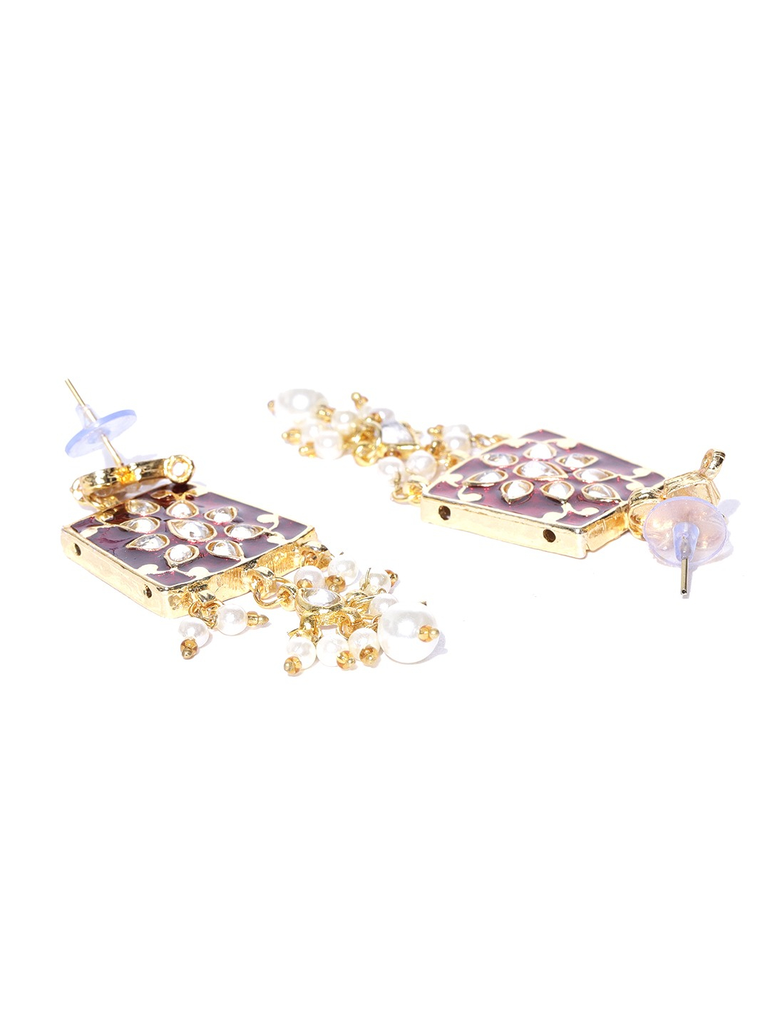 YouBella Gold-Toned  Red Stone-Studded Jewellery Set
