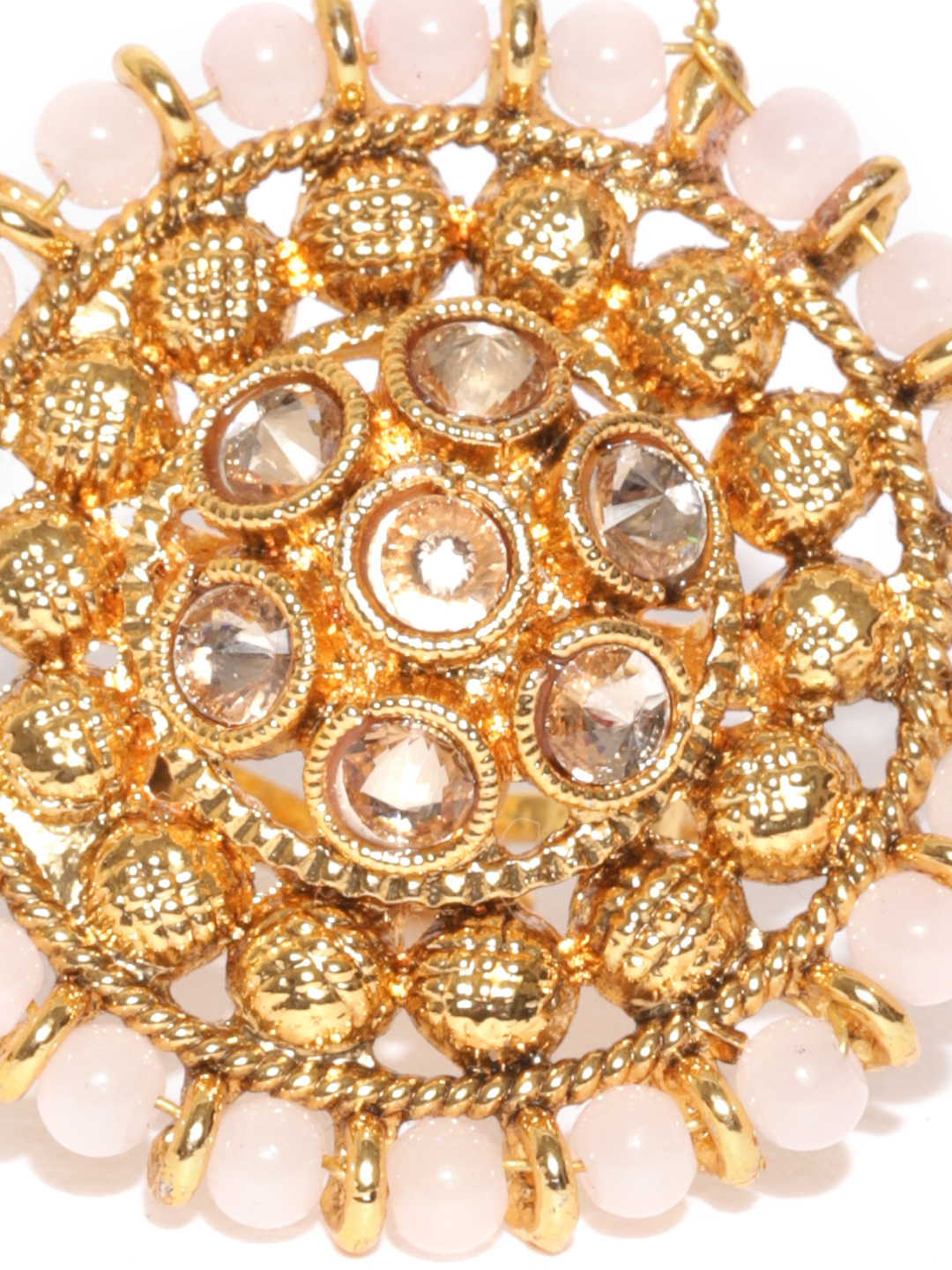YouBella Pink Gold-Plated Adjustable Finger Ring