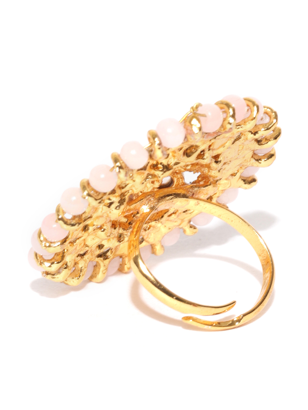 YouBella Pink Gold-Plated Adjustable Finger Ring
